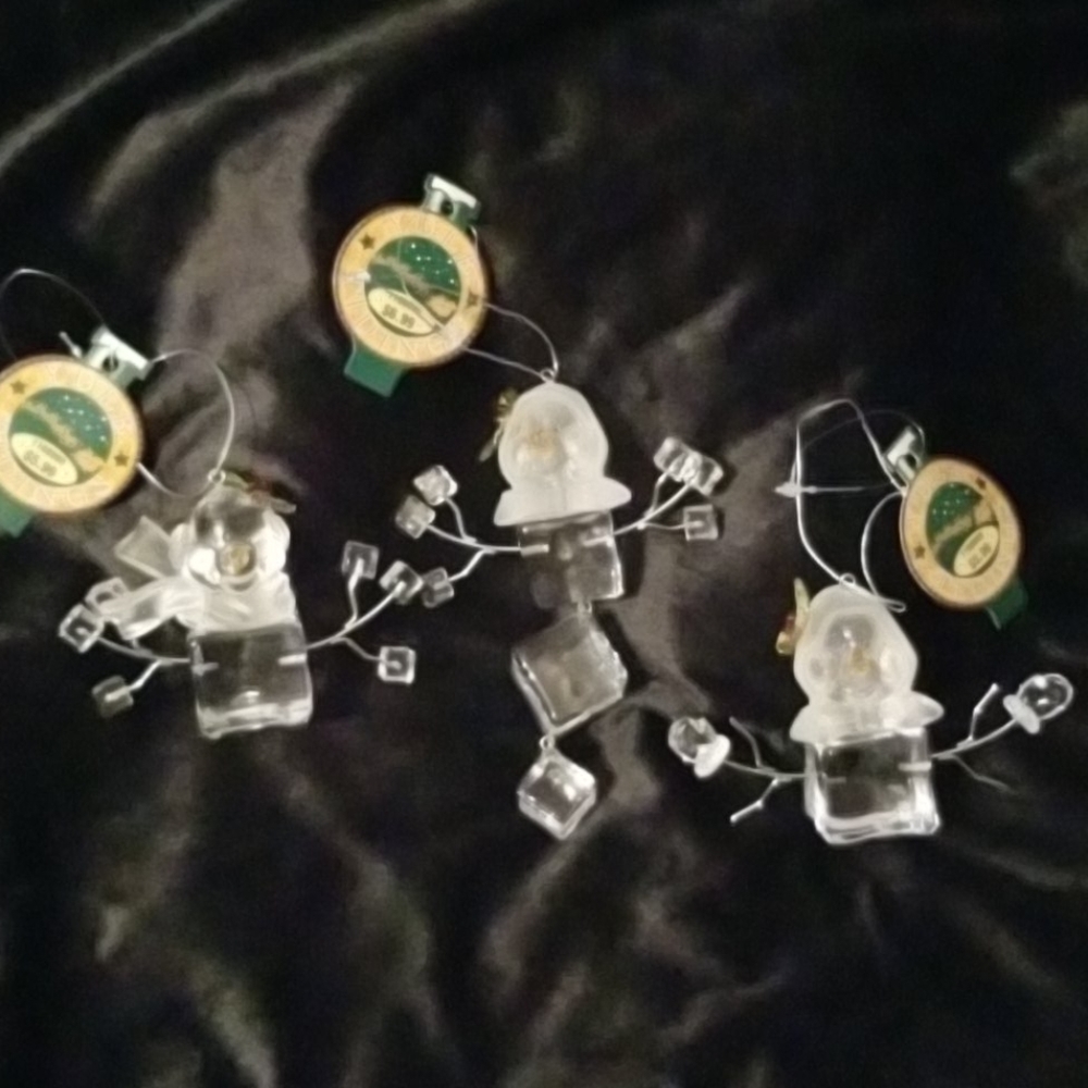 Snowmen ornaments. Set of three - Picture 4 of 5